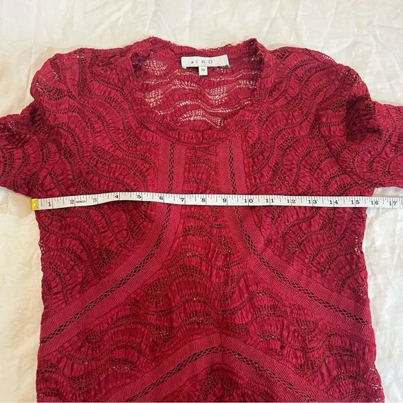 IRO Joos Lace Mini Bodycon Dress size 36 Small Red - Picture 4 of 11
